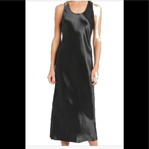 Banana Republic black satin dress, size L. Sleeveless. NWT.